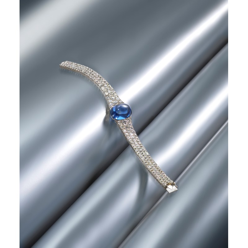 An art deco sapphire and diamond bracelet by charles holl, (sri lanka ...