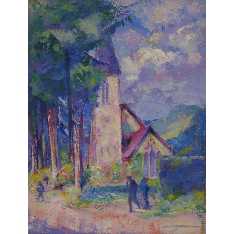 ‡alfred aaron wolmark (1877-1961) church in surrey | Woolley and Wallis