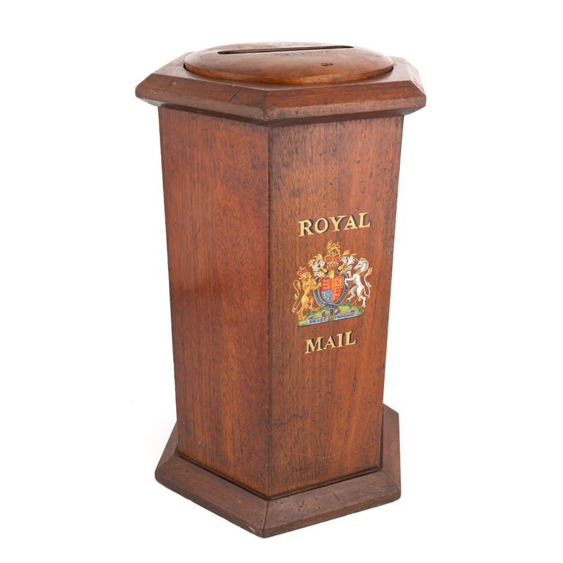 A early-20th century walnut country house letter box, | Woolley and Wallis