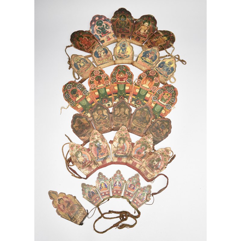 Six Ritual Six tibetan ritual crowns | Woolley and Wallis
