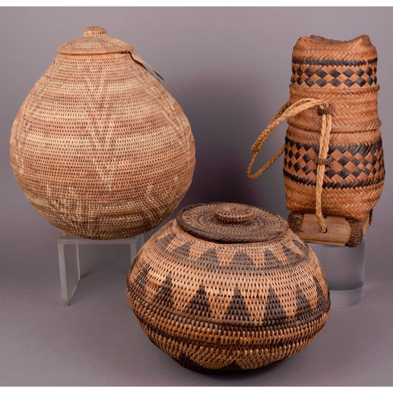 Ys Rotse A rotse circular basket and cover south africa with triangular motifs ...