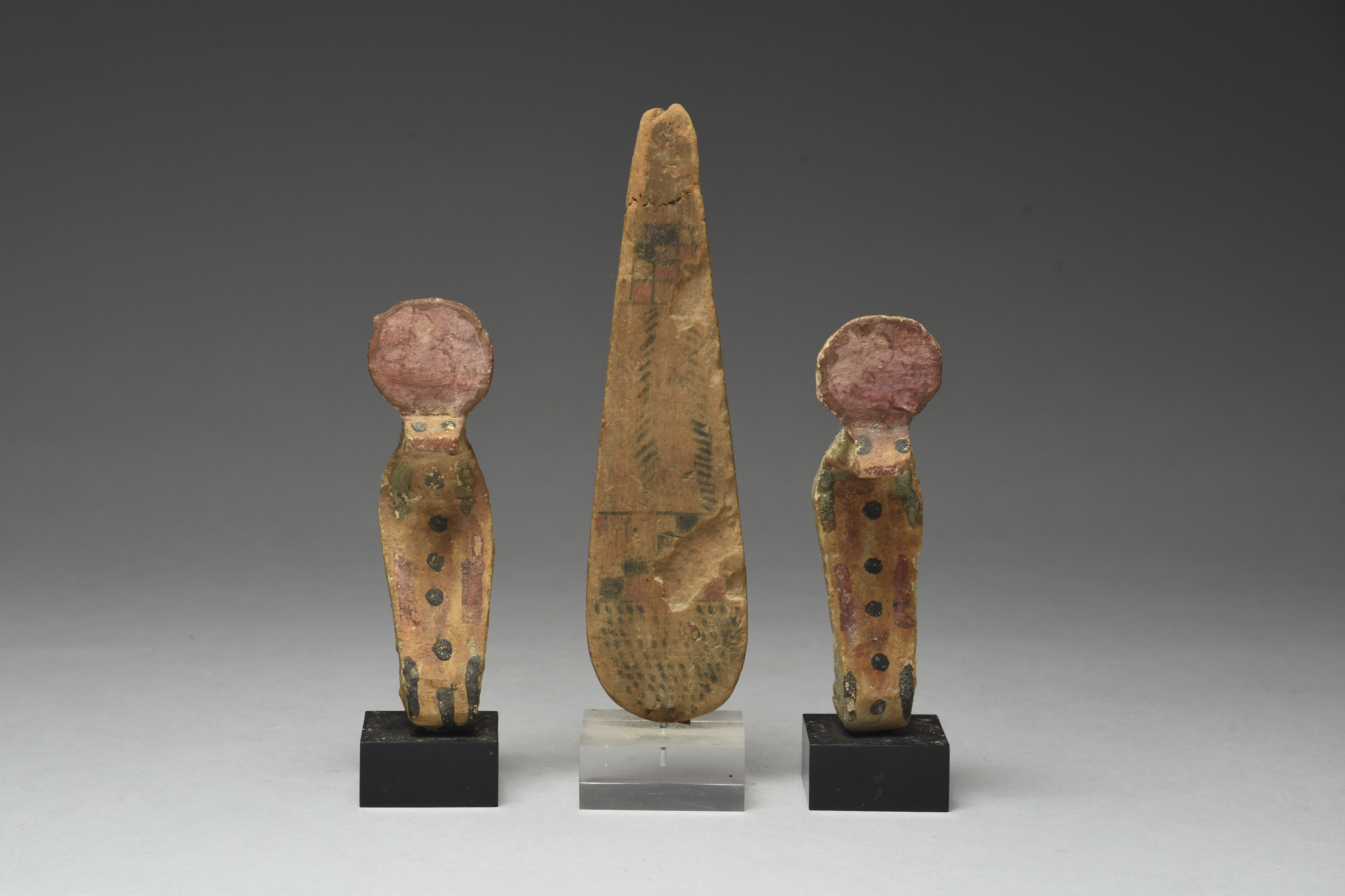 A pair of Egyptian wood uraei